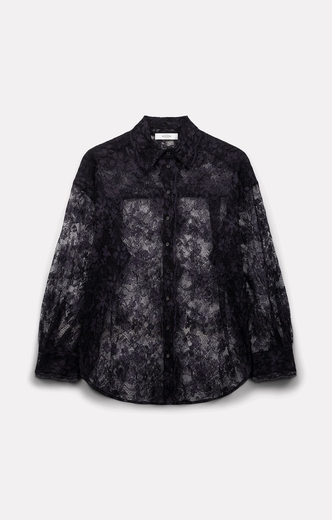 TISH NAVY LACE SHIRT
