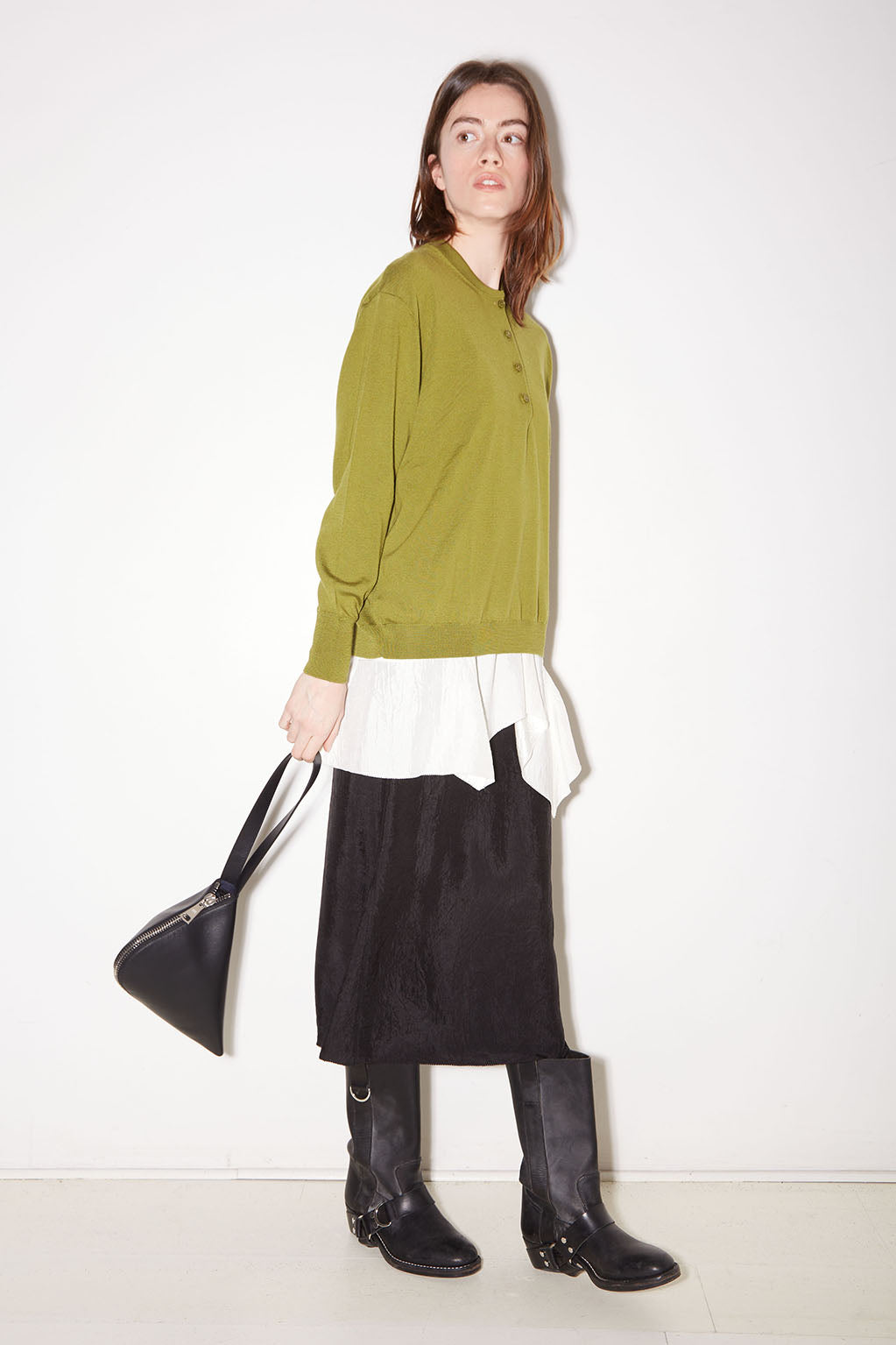 IVORY ACETATE SATIN CAMISOLE TOP