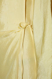 TAYLOR YELLOW ACETATE SATIN WRAP DRESS