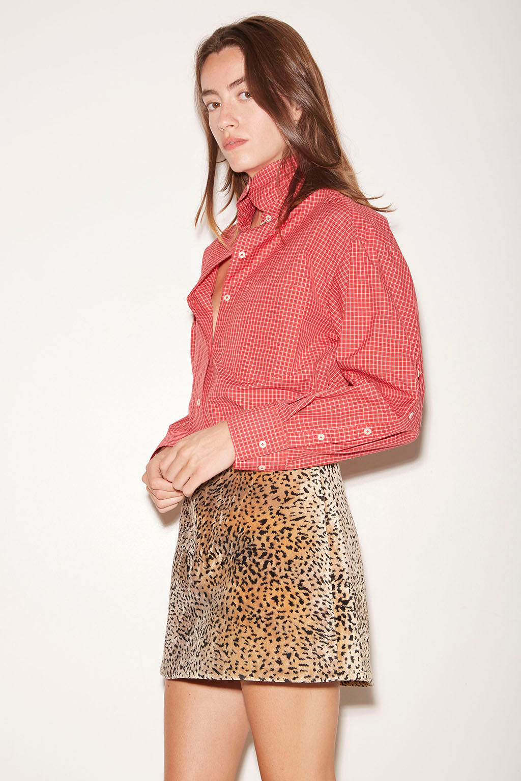 CHEMISE FIRST EN COTON ROUGE