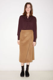 MARTIN BEIGE WOOL SKIRT