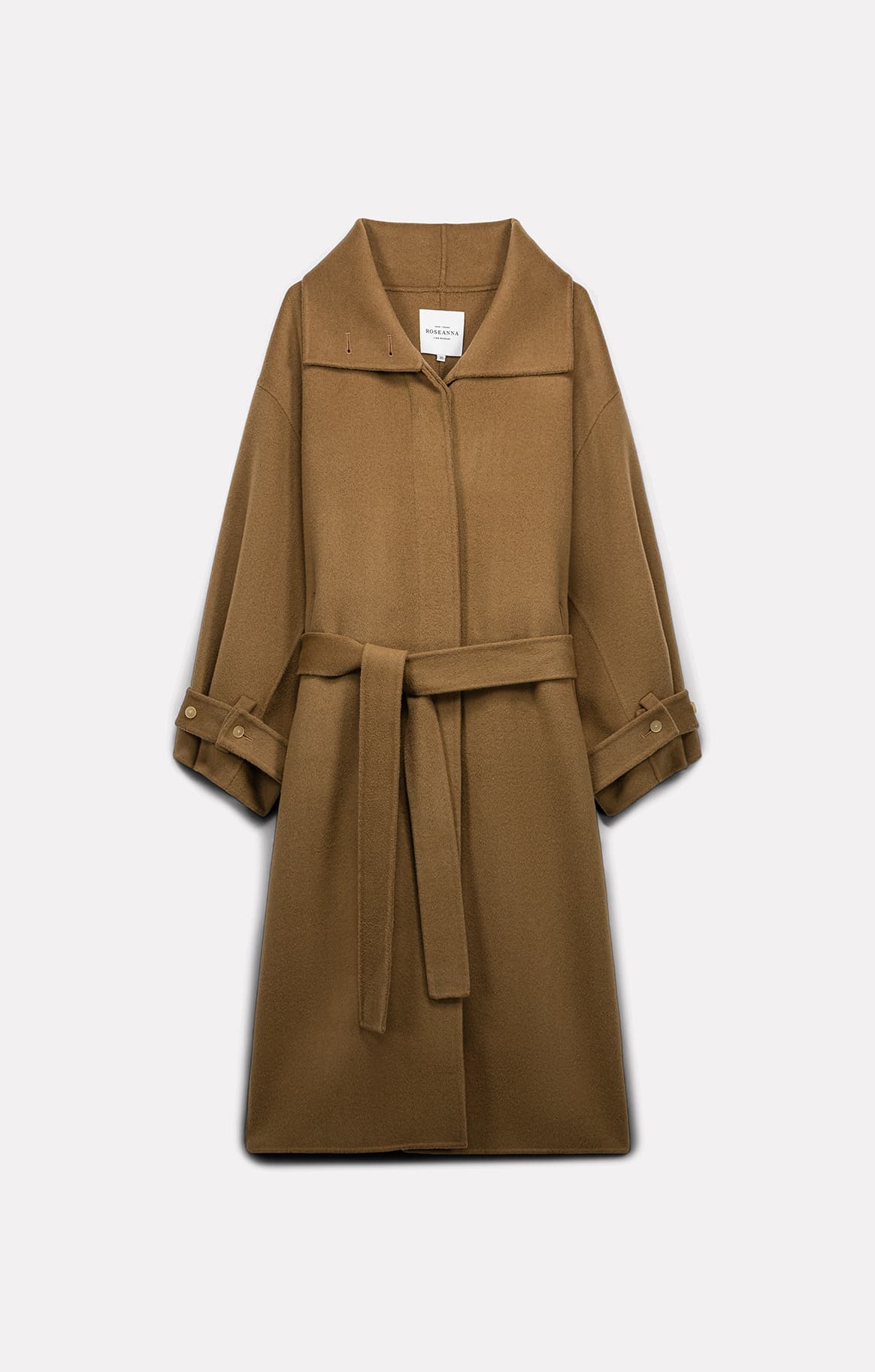 SWAN LONG COAT IN BEIGE WOOL