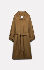 SWAN LONG COAT IN BEIGE WOOL