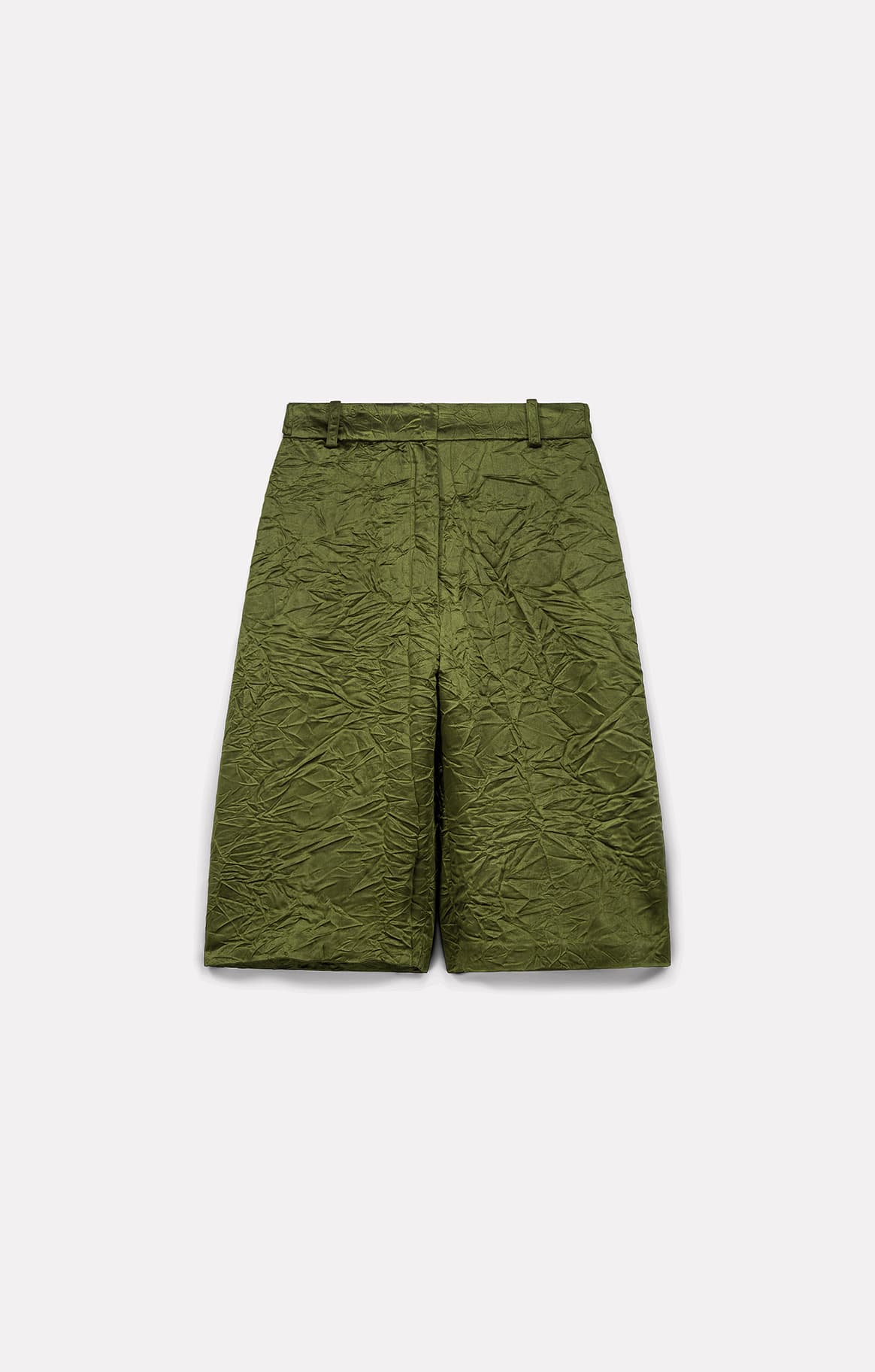 BERMUDA LEE EN SATIN FROISSÉ ARMY - ROSEANNA