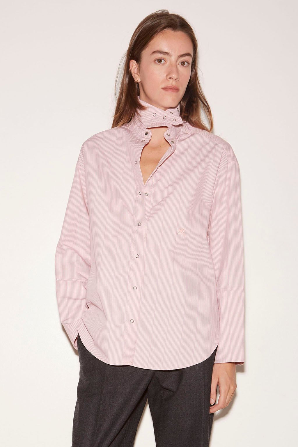 CHEMISE ALLY EN POPELINE ROSE - ROSEANNA