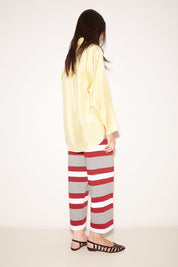 CHEMISE ALLY EN SATIN D'ACÉTATE JAUNE - ROSEANNA