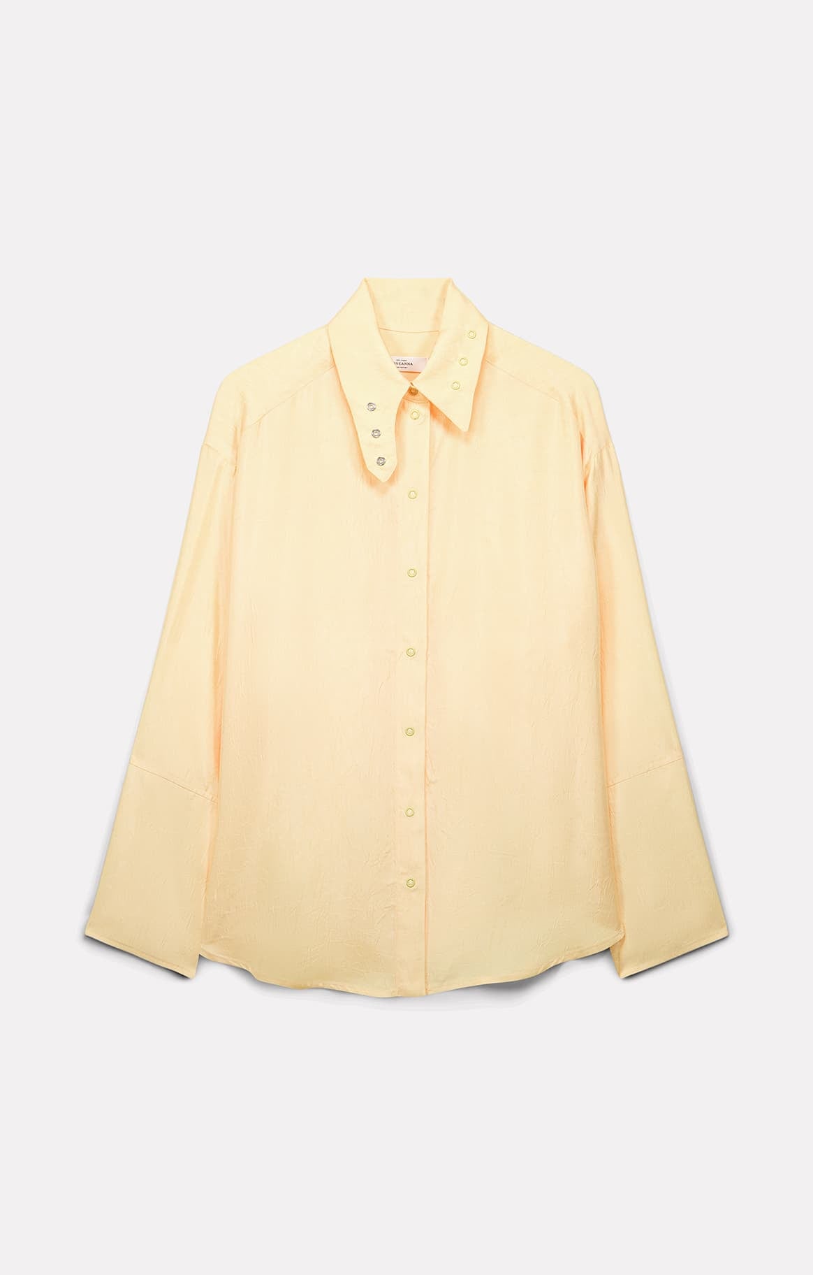 CHEMISE ALLY EN SATIN D'ACÉTATE JAUNE - ROSEANNA