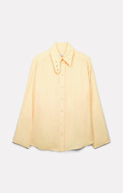 CHEMISE ALLY EN SATIN D'ACÉTATE JAUNE - ROSEANNA