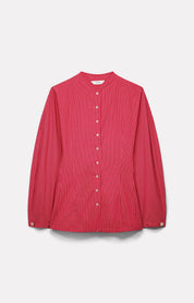 CHEMISE CINTRÉE CHARLENE EN COTON ROUGE - ROSEANNA