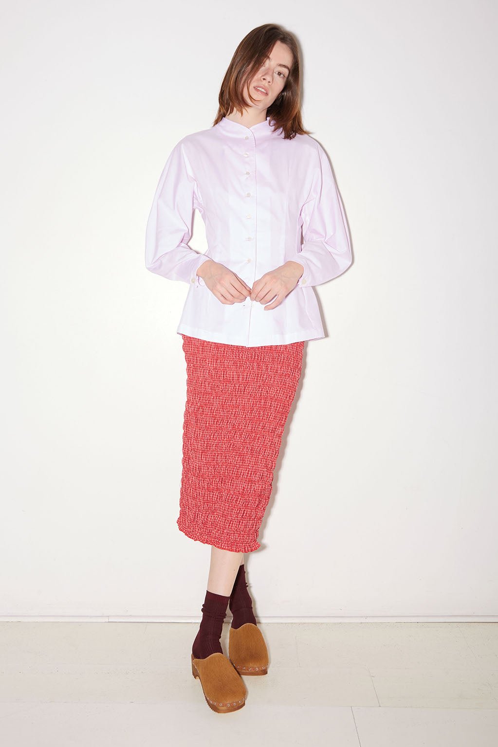CHEMISE CINTRÉE CHARLENE EN POPELINE BLANC - ROSEANNA