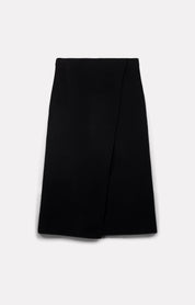 JUPE MARTIN EN LAINE NOIR - ROSEANNA