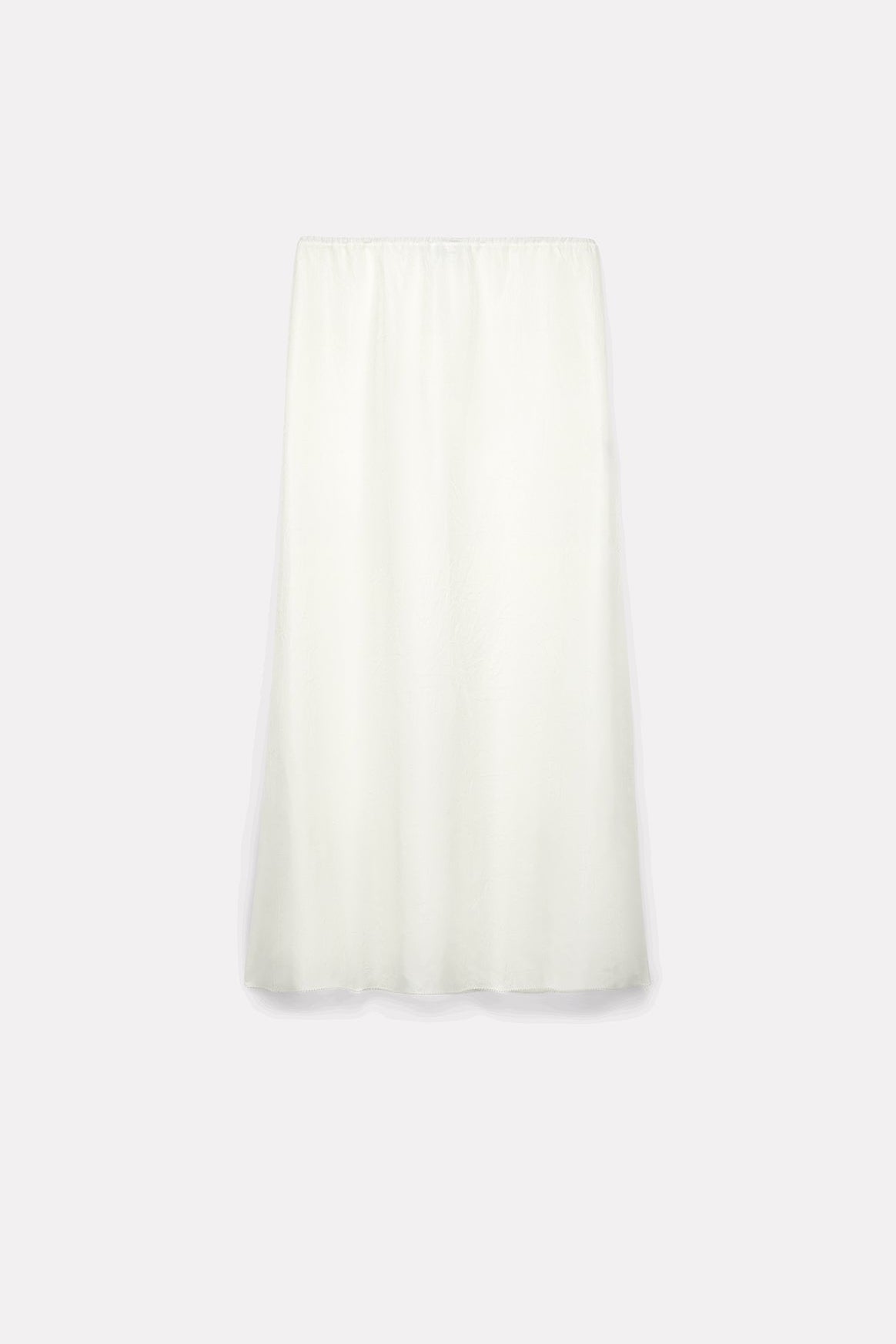 JUPE MIDI ROSIE EN SATIN D'ACÉTATE IVOIRE - ROSEANNA