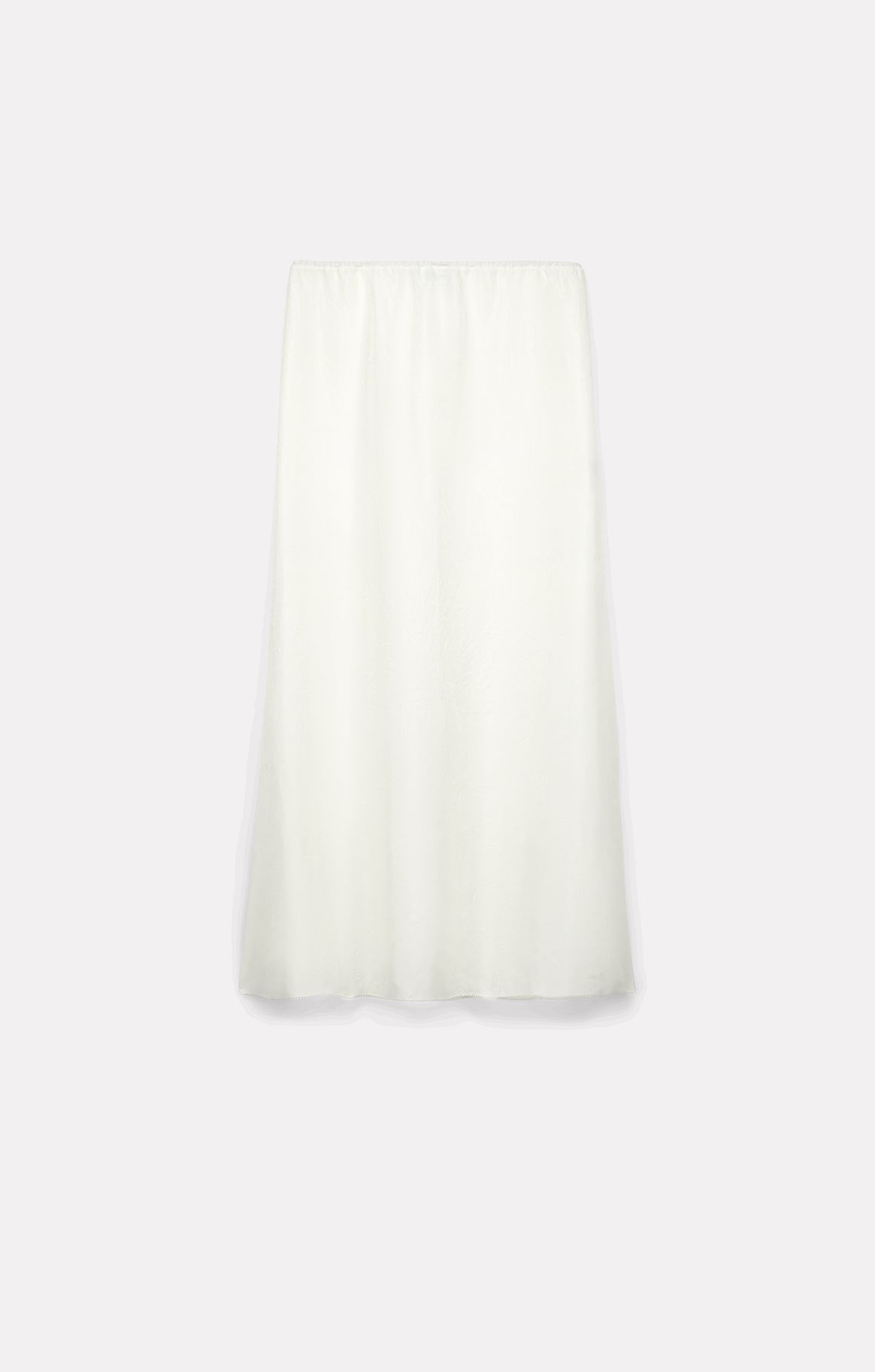 JUPE MIDI ROSIE EN SATIN D'ACÉTATE IVOIRE - ROSEANNA
