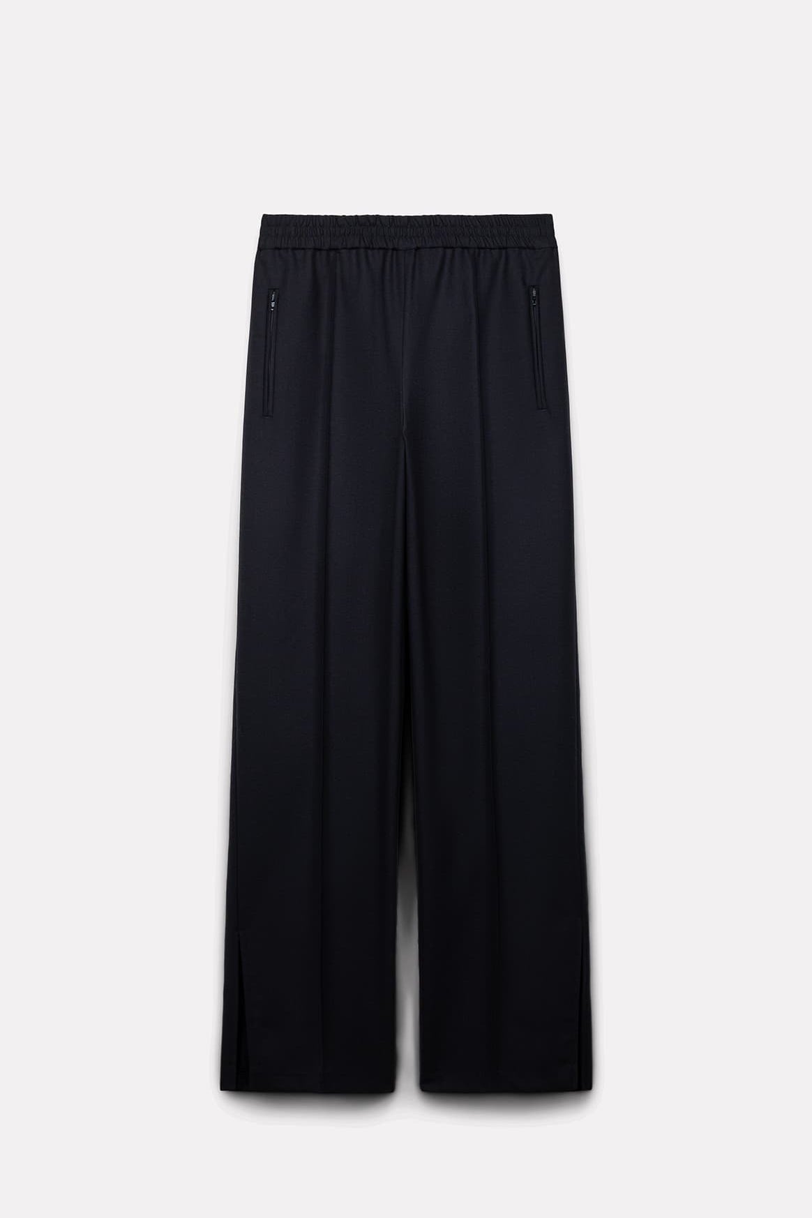 PANTALON DROIT BABE EN LAINE NAVY - ROSEANNA