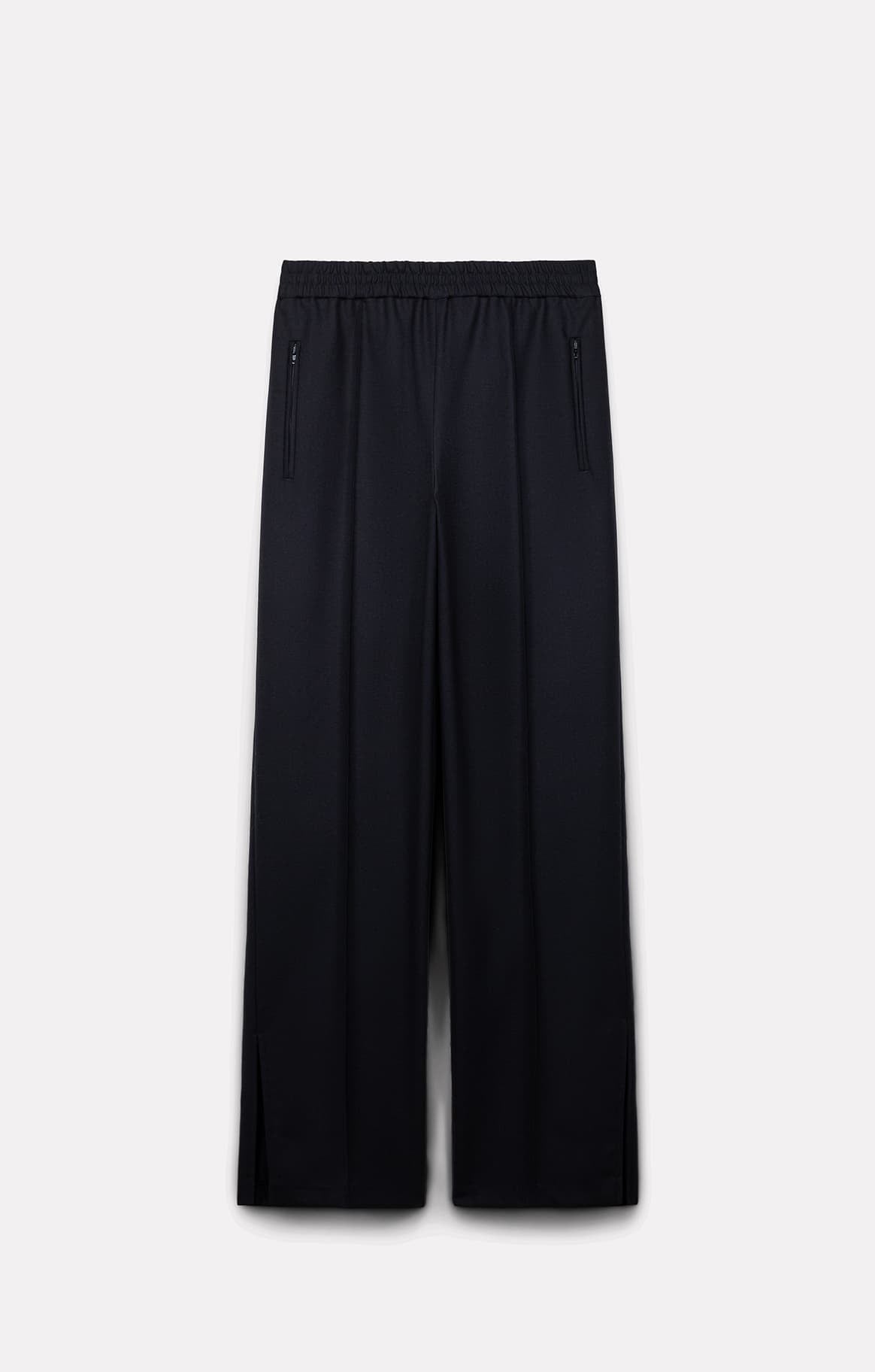 PANTALON DROIT BABE EN LAINE NAVY - ROSEANNA