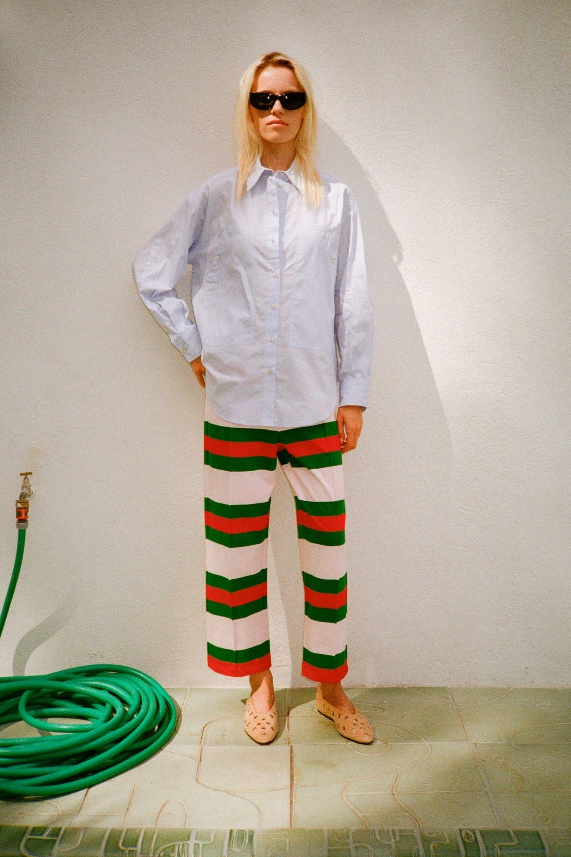PANTALON EN COTON SONG ROSE - ROSEANNA