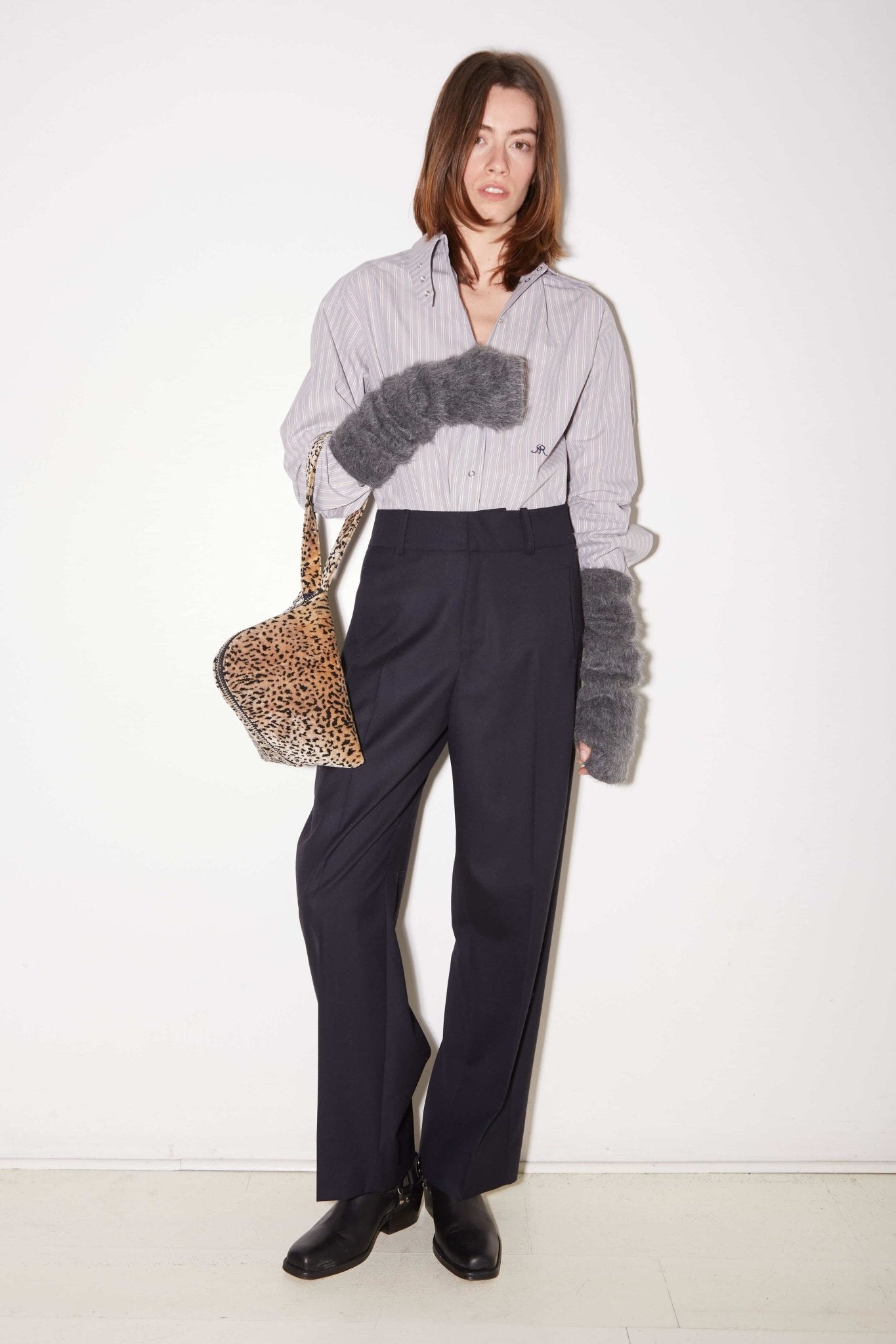PANTALON LOU EN LAINE NAVY - ROSEANNA
