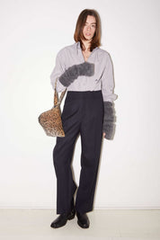 PANTALON LOU EN LAINE NAVY - ROSEANNA