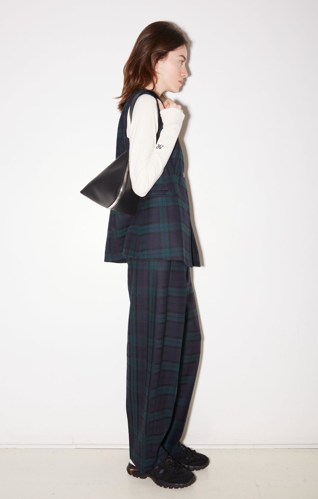 PANTALON LOU EN LAINE TARTAN - ROSEANNA