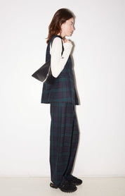 PANTALON LOU EN LAINE TARTAN - ROSEANNA
