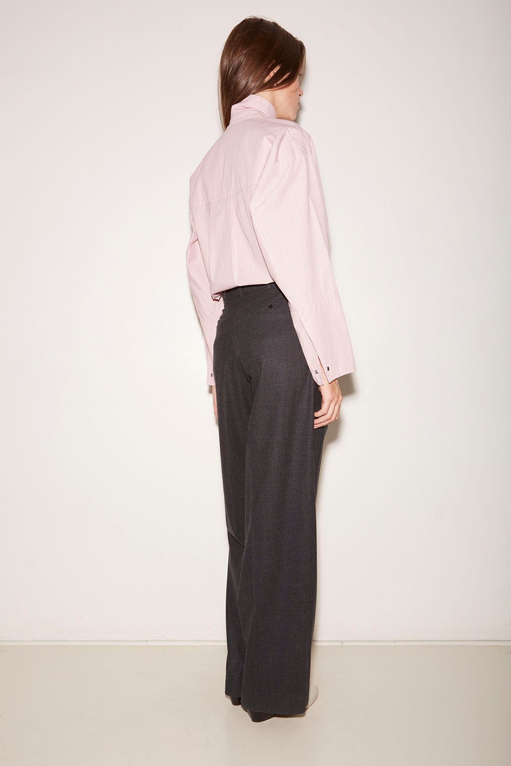 PANTALON OSCAR EN LAINE ANTHRACITE - ROSEANNA
