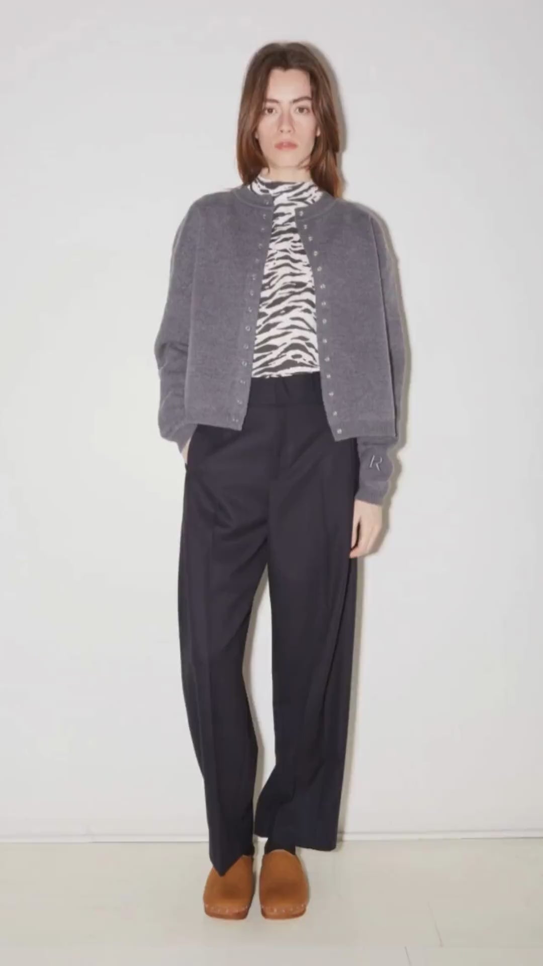 PANTALON DROIT BABE EN LAINE NAVY