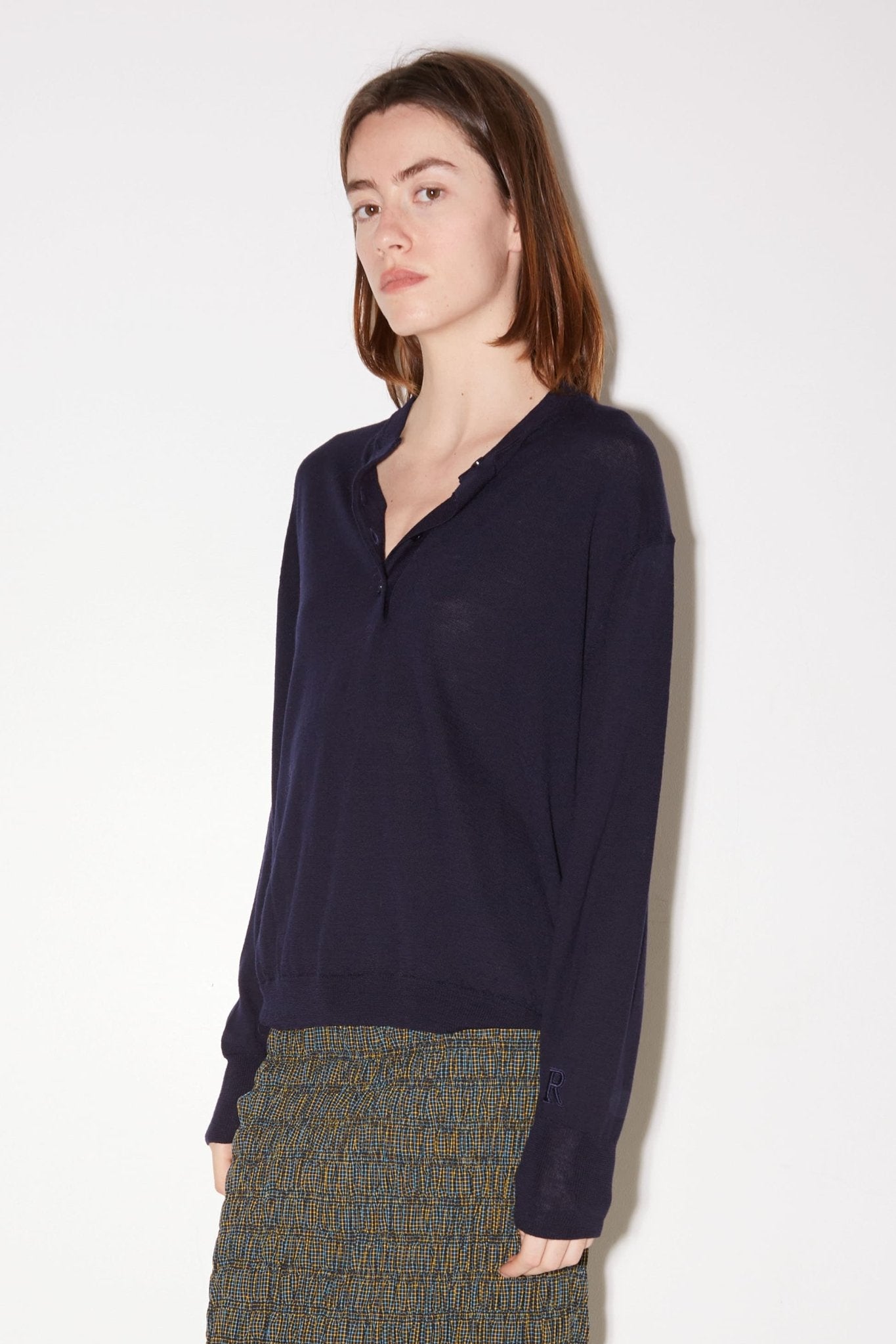 PULL POLO ELLA EN LAINE MÉRINOS NAVY - ROSEANNA
