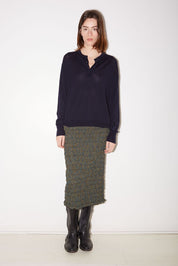 PULL POLO ELLA EN LAINE MÉRINOS NAVY - ROSEANNA