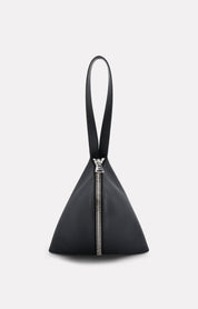 SAC FORTUNE COOKIE EN CUIR NOIR - ROSEANNA