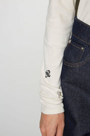 T-SHIRT TUNISIEN EN COTON OFFWHITE - ROSEANNA