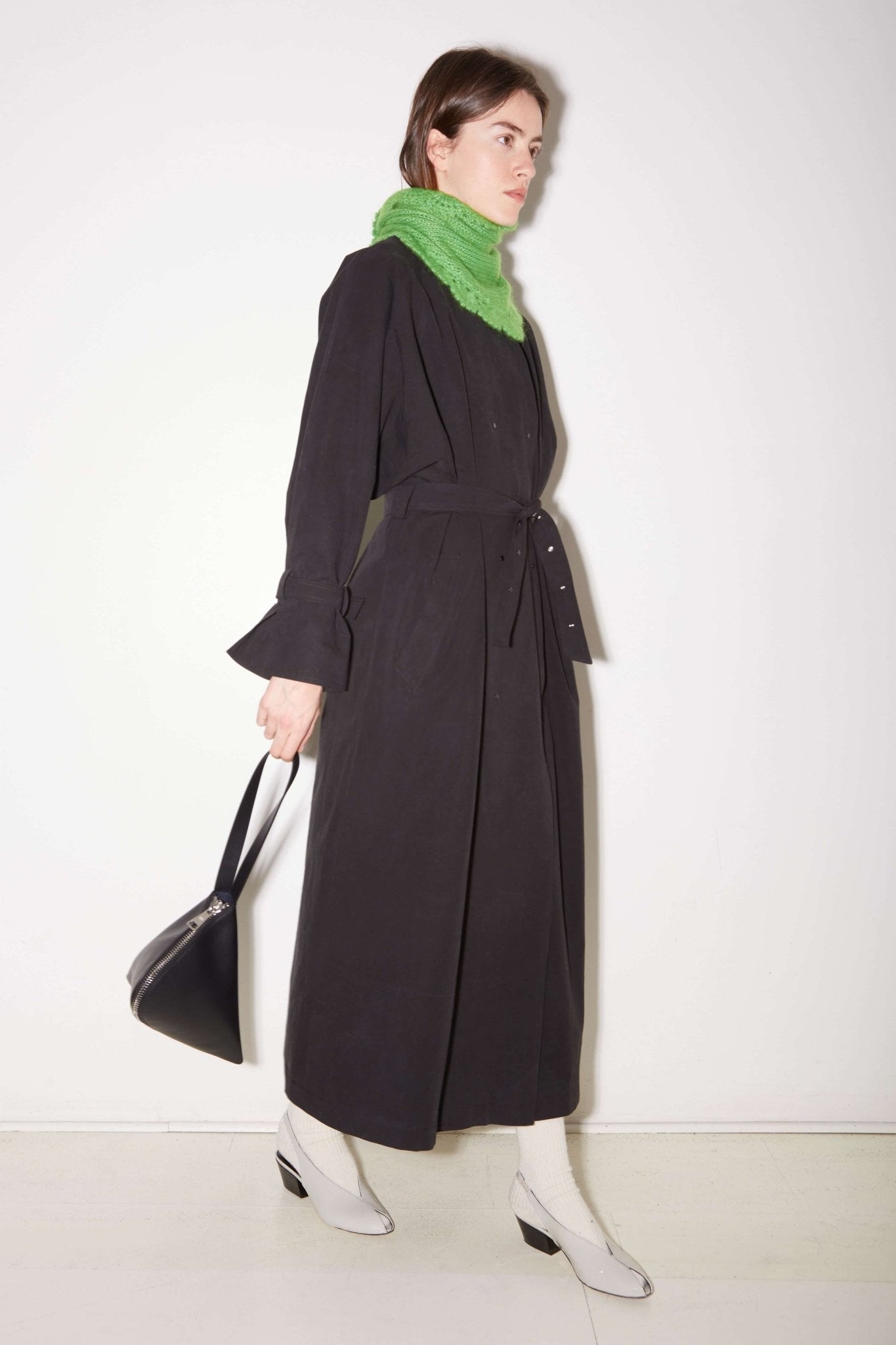 TRENCH YOKO EN COTON CHARBON EFFET STONE-WASHED - ROSEANNA