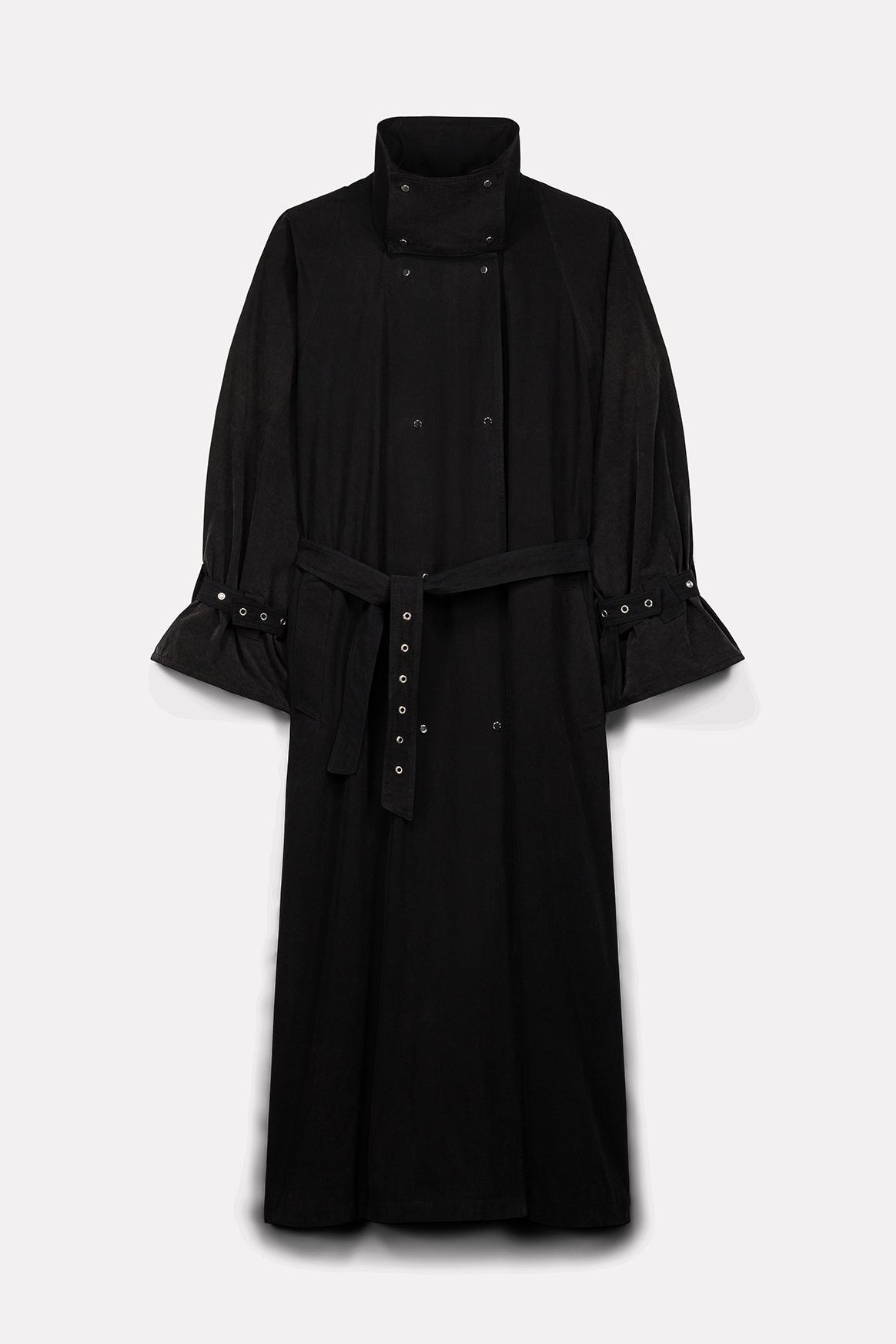 TRENCH YOKO EN COTON CHARBON EFFET STONE-WASHED - ROSEANNA
