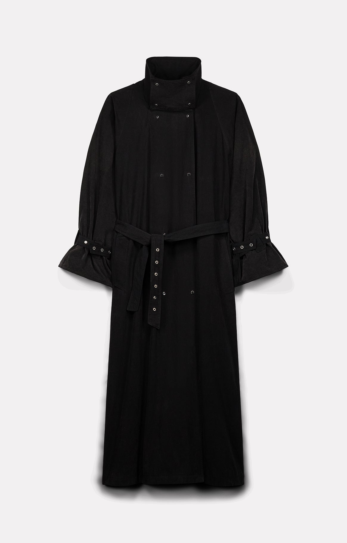 TRENCH YOKO EN COTON CHARBON EFFET STONE-WASHED - ROSEANNA