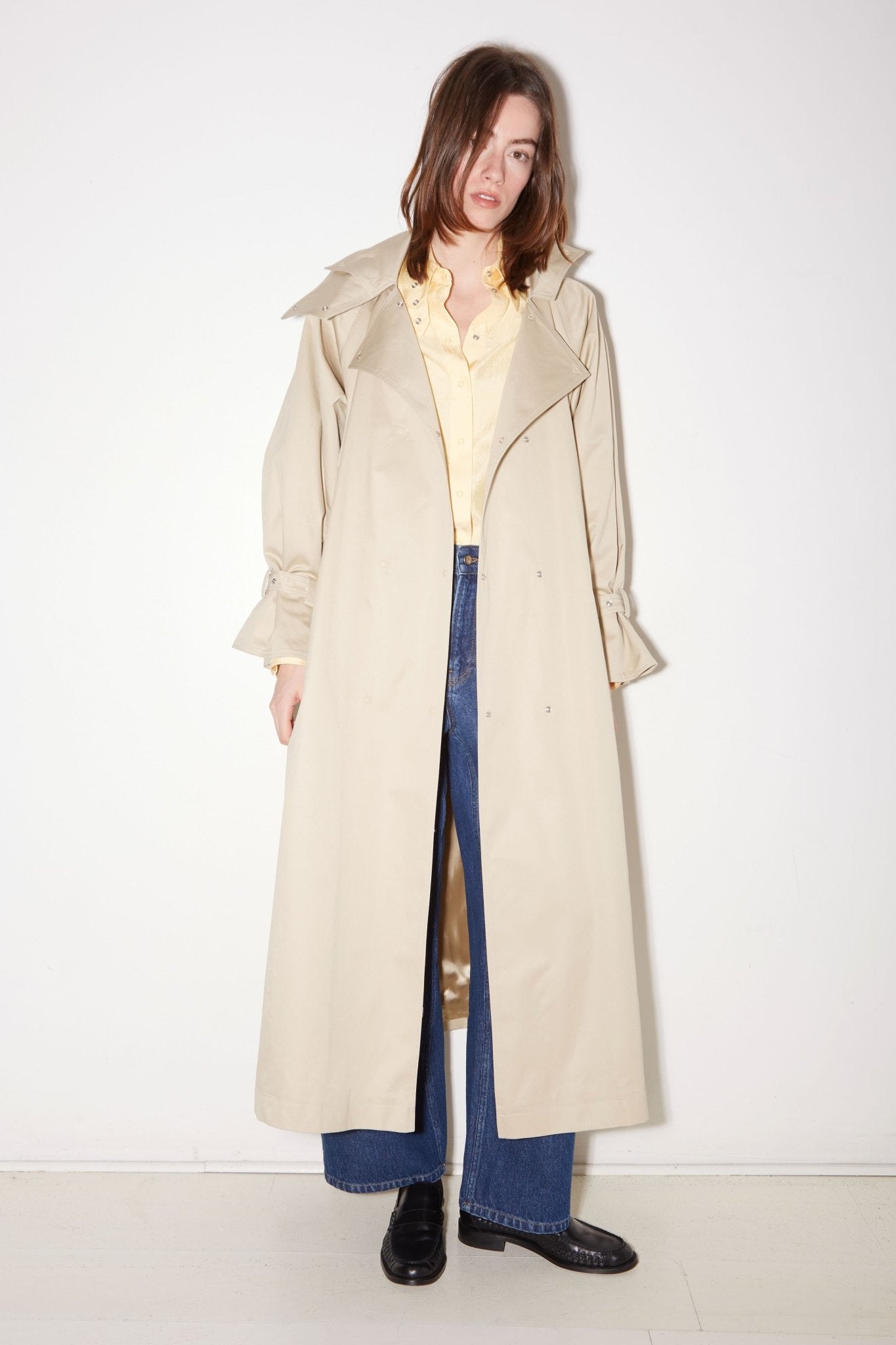 TRENCH YOKO EN GABARDINE DE COTON BEIGE - ROSEANNA