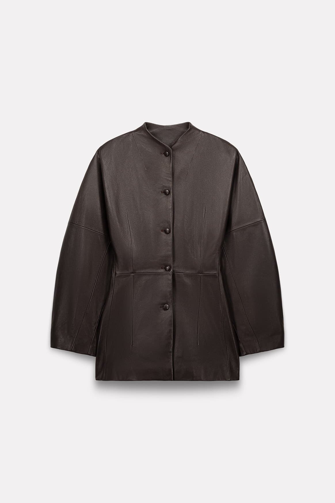 VESTE AJUSTÉE CHARLIE EN CUIR COOKIE - ROSEANNA