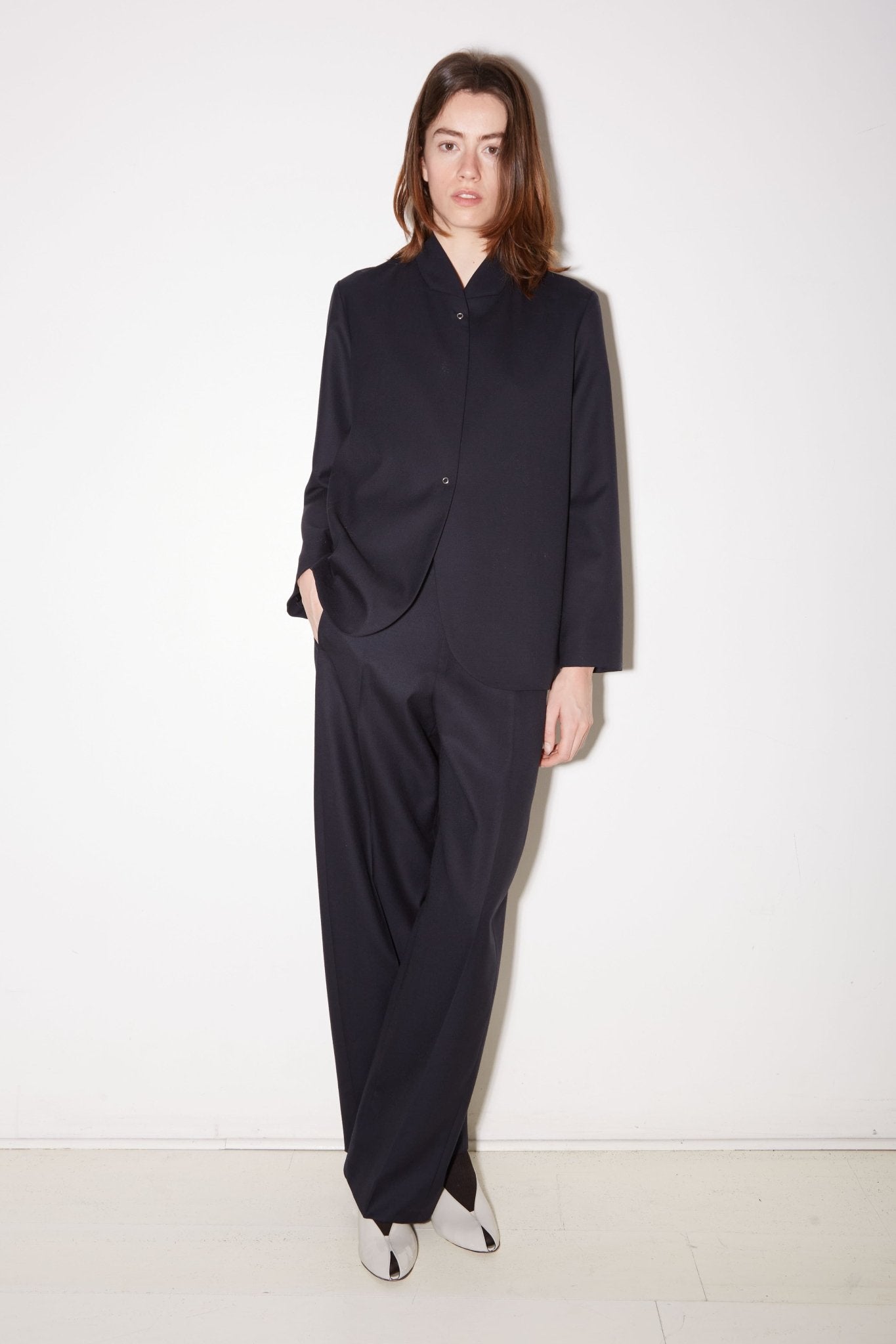 VESTE KAIA EN LAINE NAVY - ROSEANNA